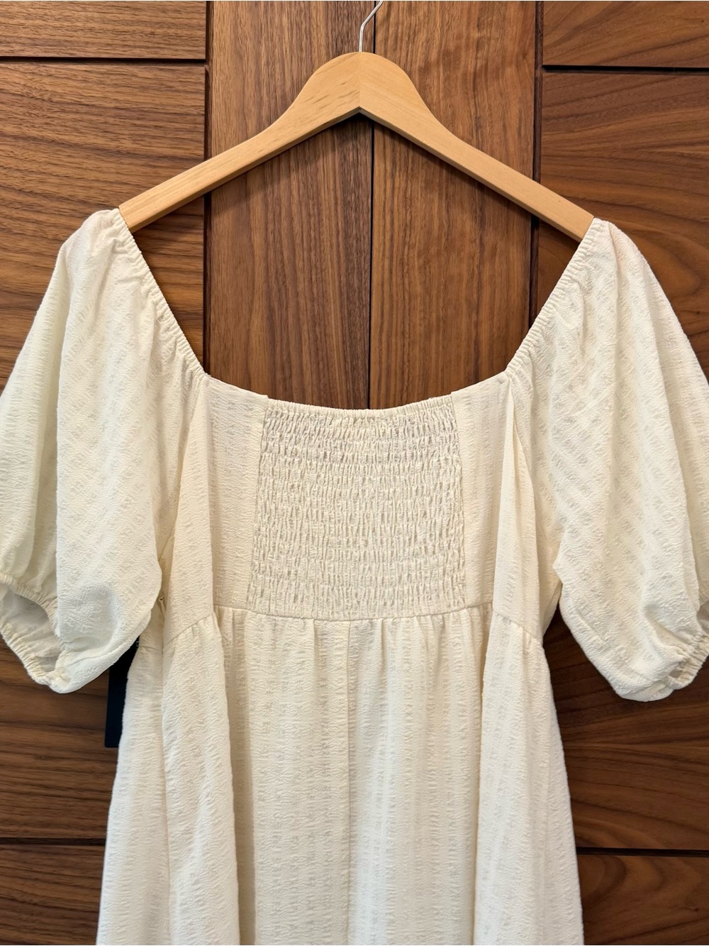 All Row NWT Cream Square-Neck Puff Sleeve Maxi Dress Boho Cottagecore Medium - Picture 11 of 15